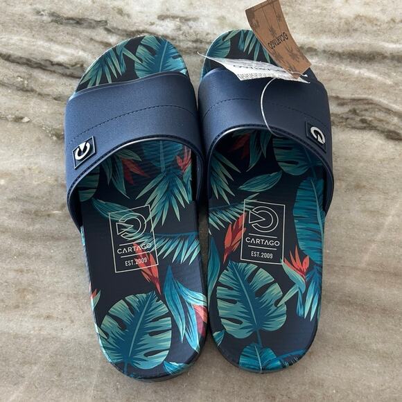 NWT Cartago Maresias Slide Sandals, Blue, Men’s Size 12 - Picture 1 of 7